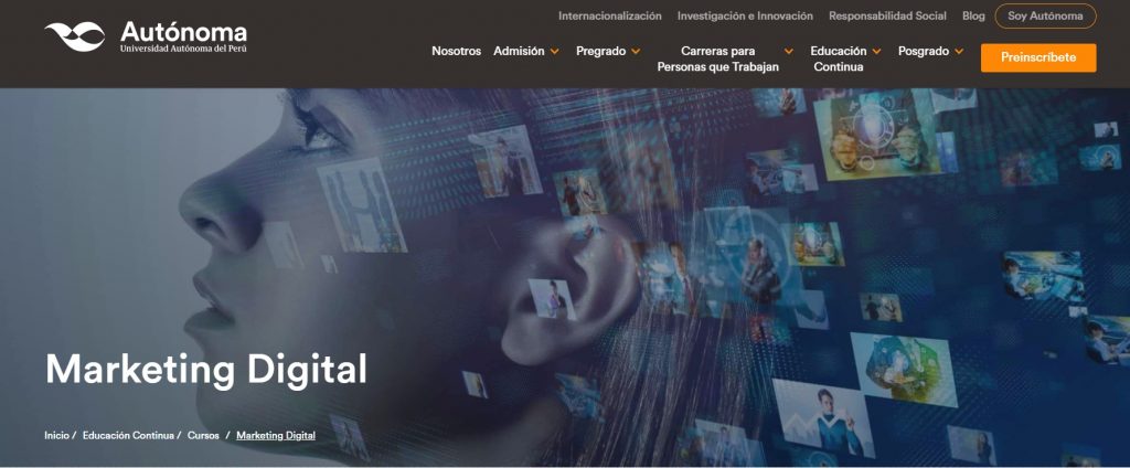 curso corto de marketing digital en lima universidad autónoma