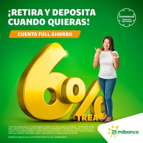 Cuenta full ahorro Mibanco
